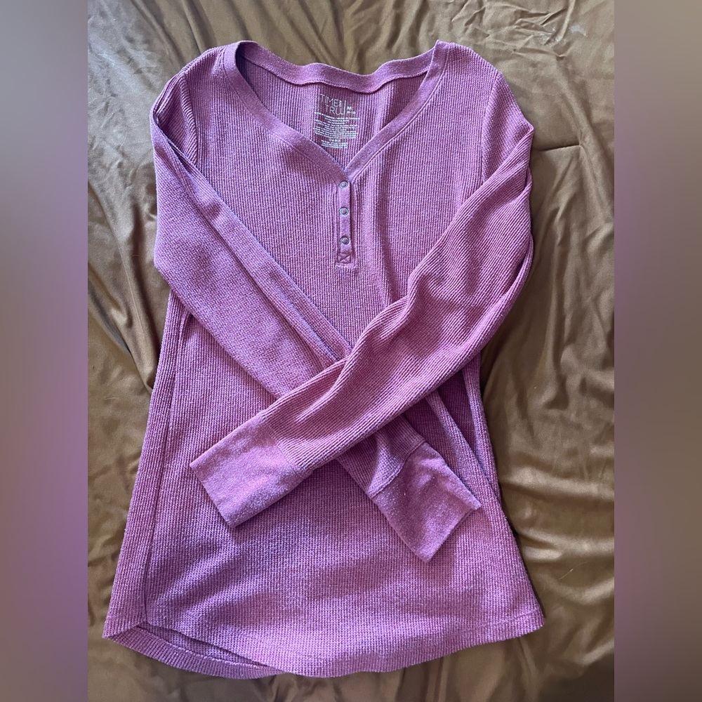 Red Henley Top